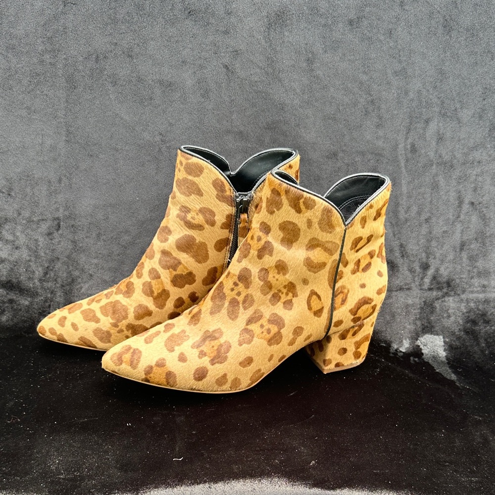 Cole Haan Tan Leopard Ankle Booties